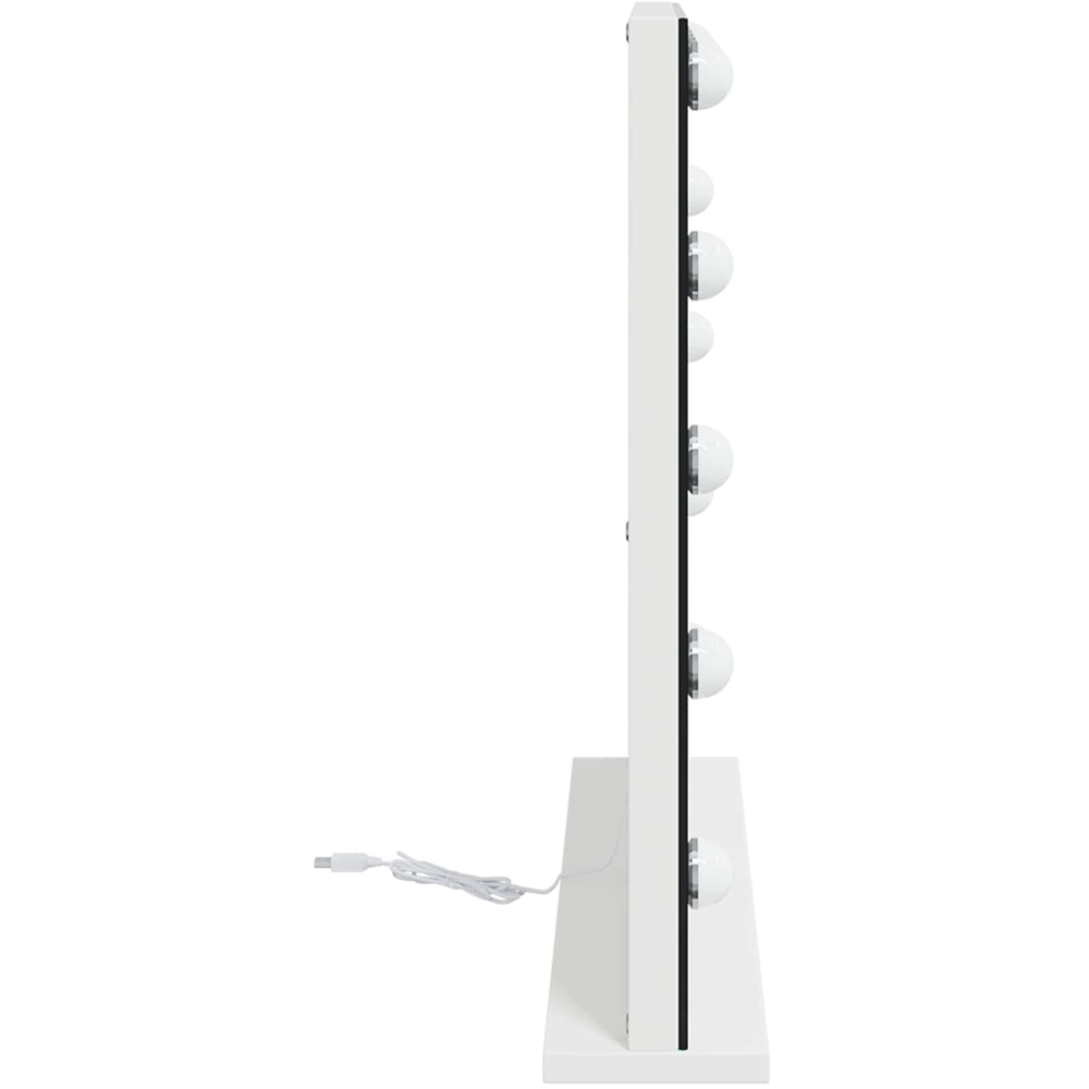 vidaXL LED White Vanity Mirror 58 x 10 x 47cm Image 5
