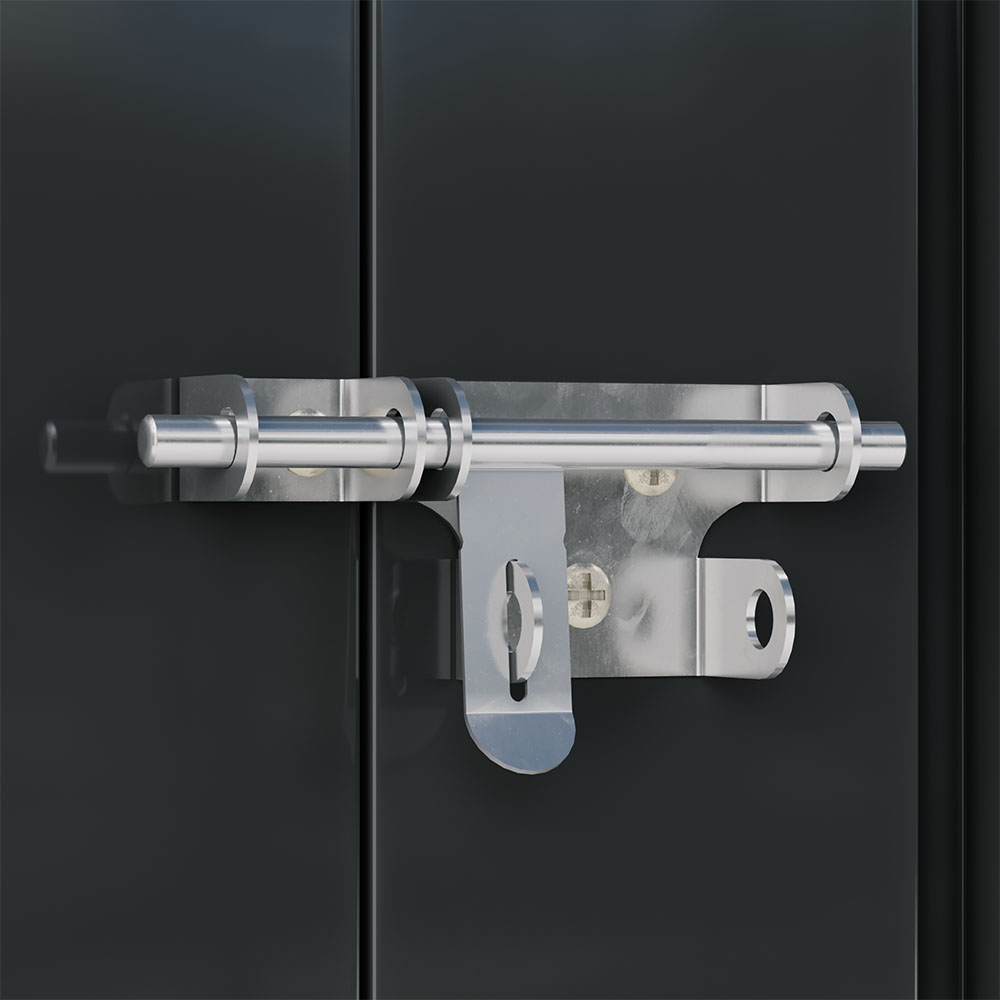 Living and Home 9 x 6ft Galvanised Metal Storage Shed with Vent Image 6