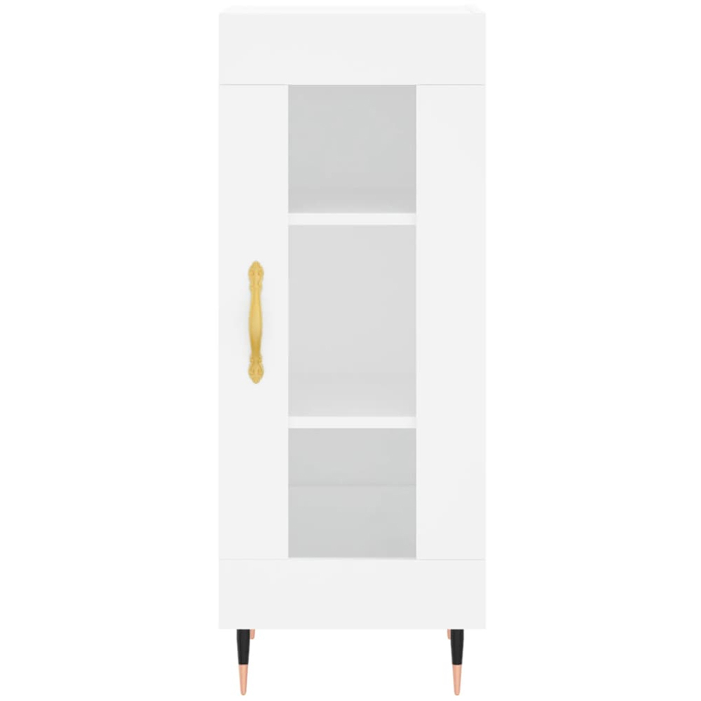 vidaXL Single Glass Door White Sideboard Image 5