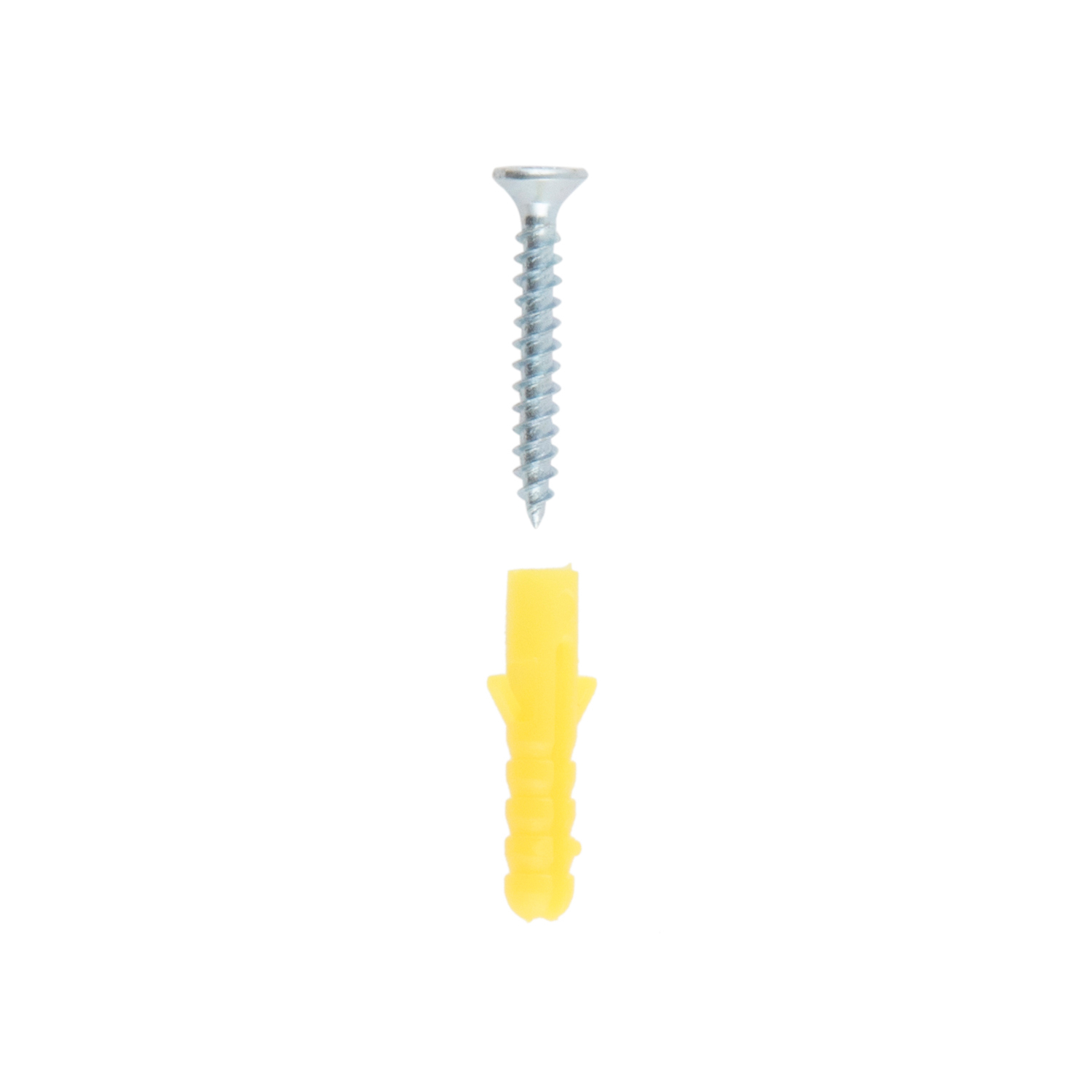 Hiatt Yellow Wall Plugs with Screws 75 Pack Image 2