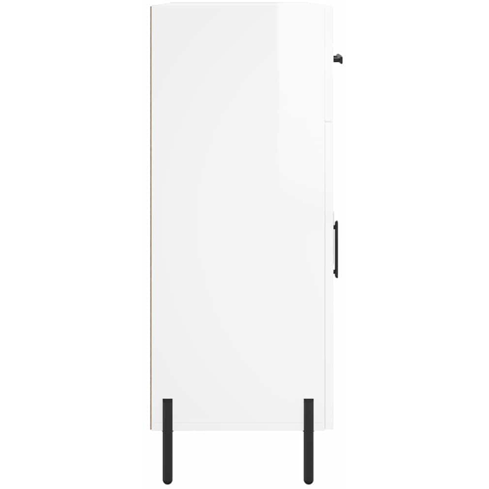vidaXL 2 Door 2 Drawer High Gloss White Sideboard Image 7