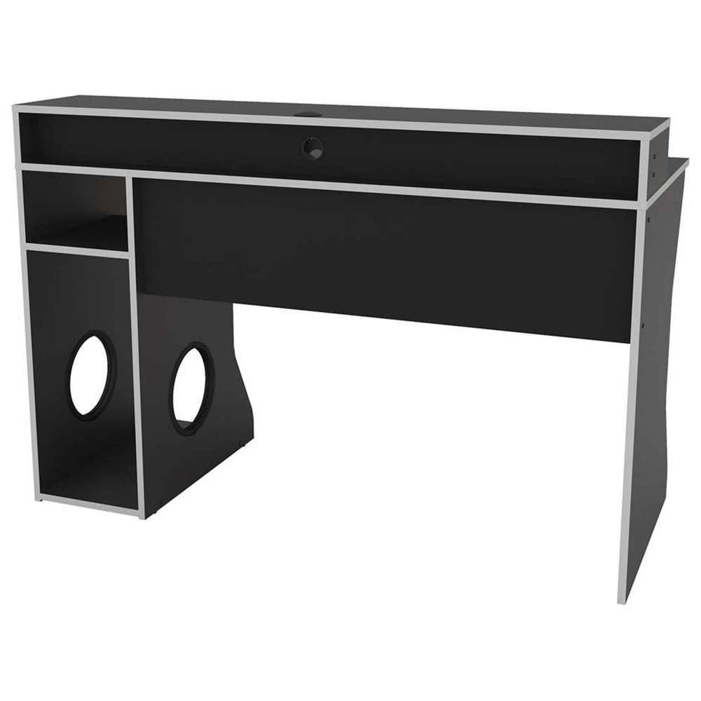 Enzo Gaming Computer Desk Black and White Image 4