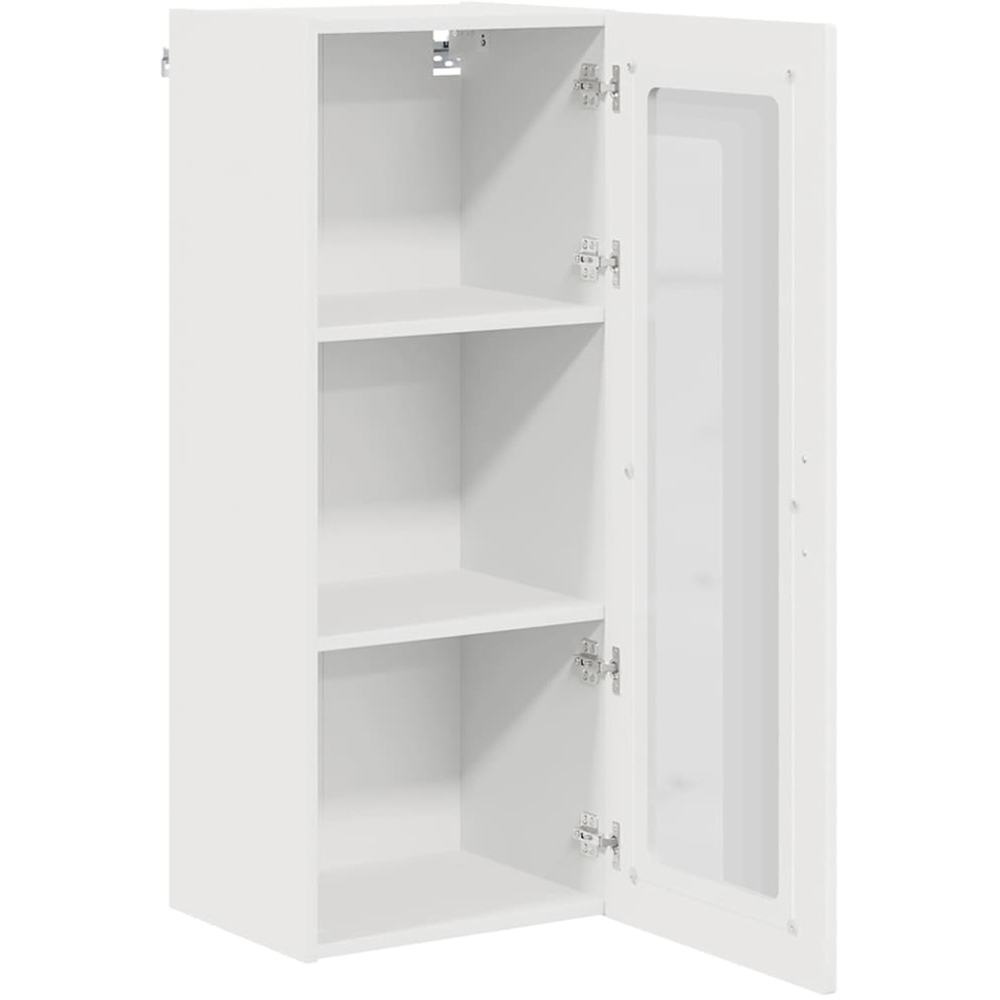 vidaXL Single Glass Door High Gloss White Kitchen Wall Cabinet Image 5