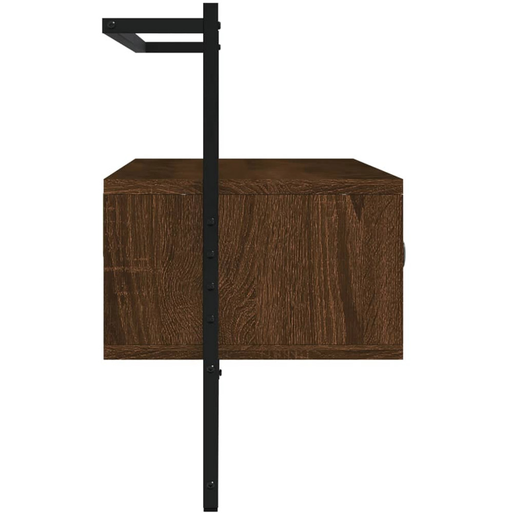 vidaXL 2 Drawer Brown Oak and Black TV Cabinet Image 5
