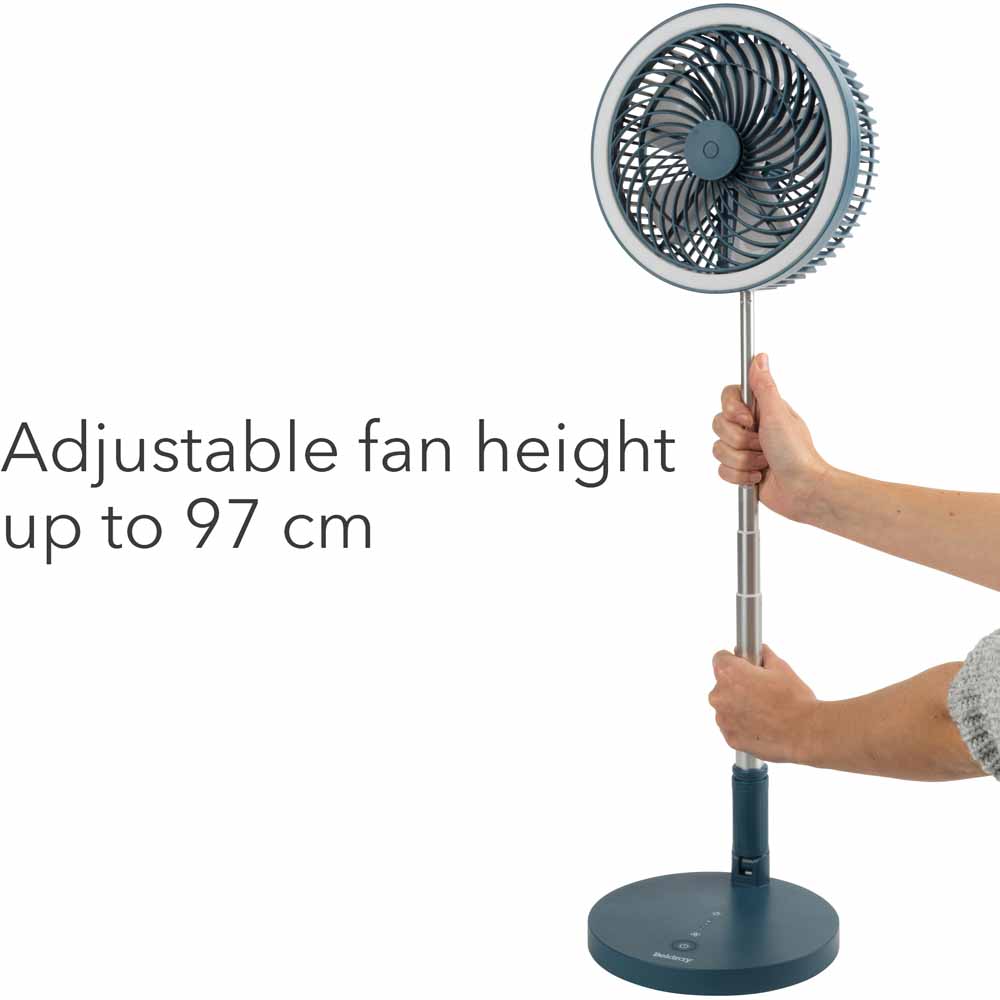 Beldray Cordless LED Foldable Fan Blue Image 9