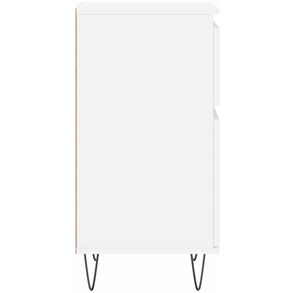 vidaXL Single Door Single Drawer White Sideboard Set of 2 Image 7