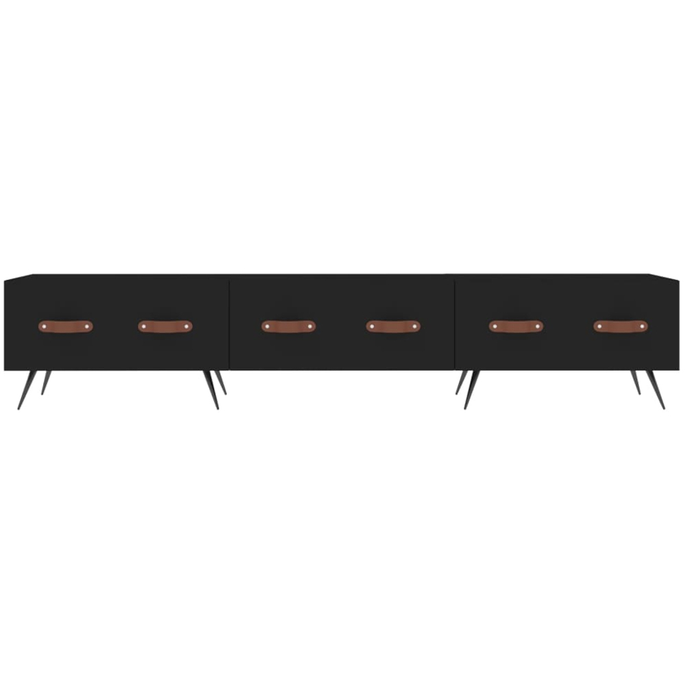 vidaXL 3 Drawer Black TV Cabinet Image 5