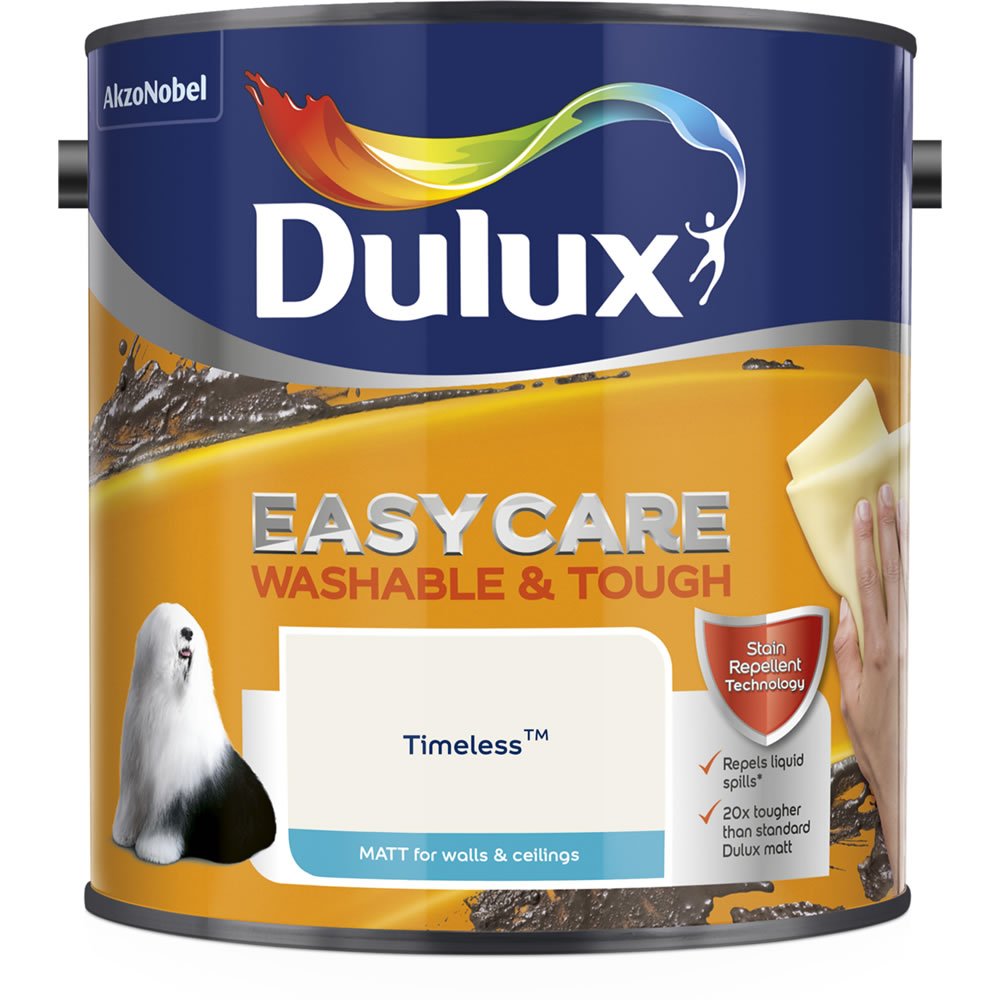 Dulux Easycare Washable & Tough Timeless Matt Emulsion Paint 2.5L Image 2