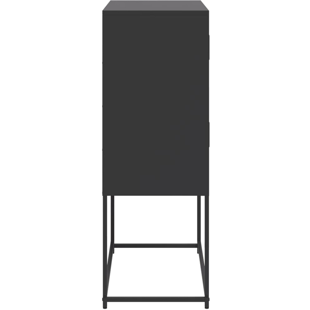 vidaXL 4 Door Black Industrial Metal Sideboard Image 7