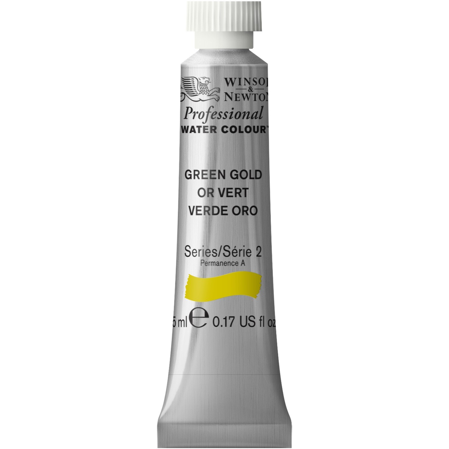 Winsor and Newton 5ml Professional Watercolour Paint - Green Gold Image 1