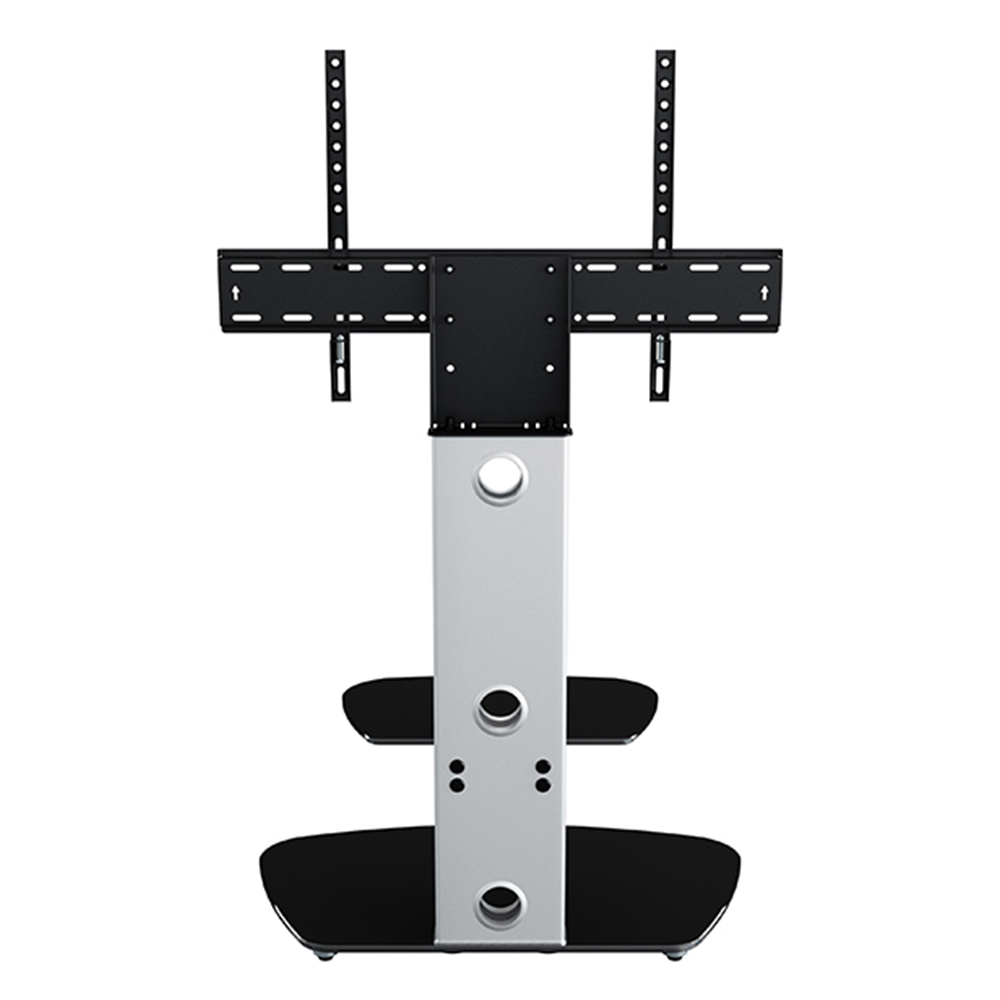 AVF Lucerne Silver and Black Glass Curved Pedestal TV Unit Image 5