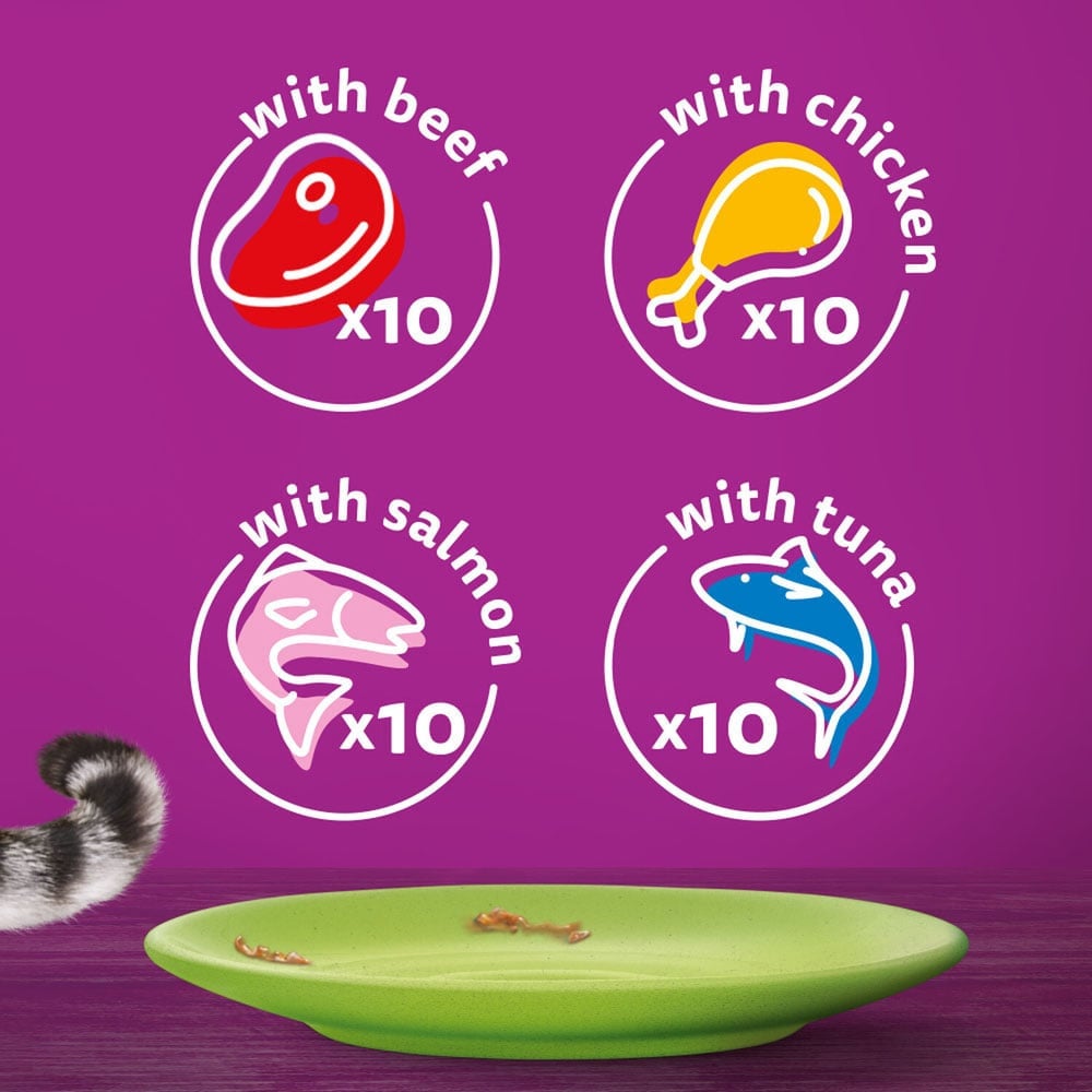 Whiskas 1+ Mixed Menu in Jelly Wet Adult Cat Food 85g 40 Pack Image 6