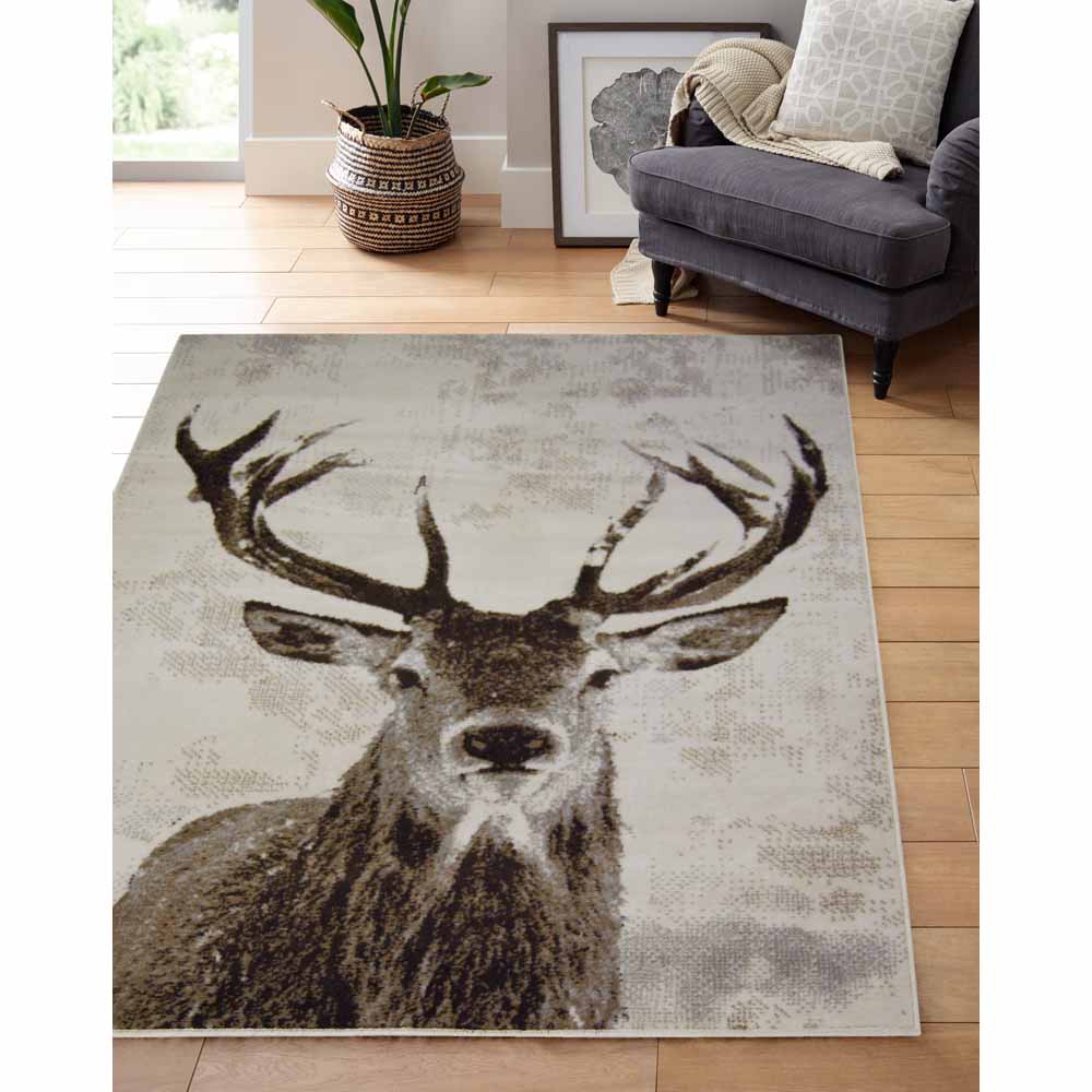 Maestro Winter Stag Rug 160 x 230cm Wilko