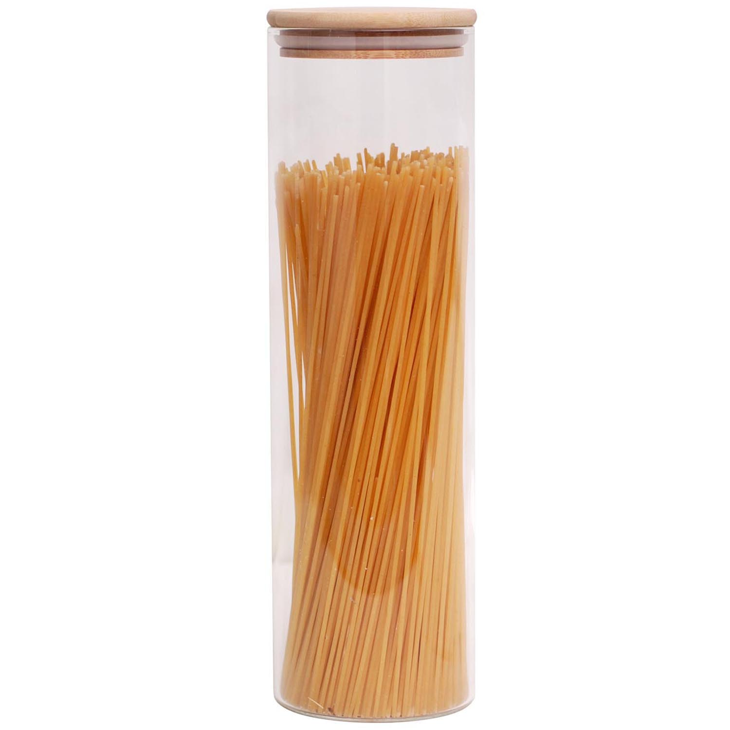 1.5L Glass Storage Jar with Bamboo Lid Image