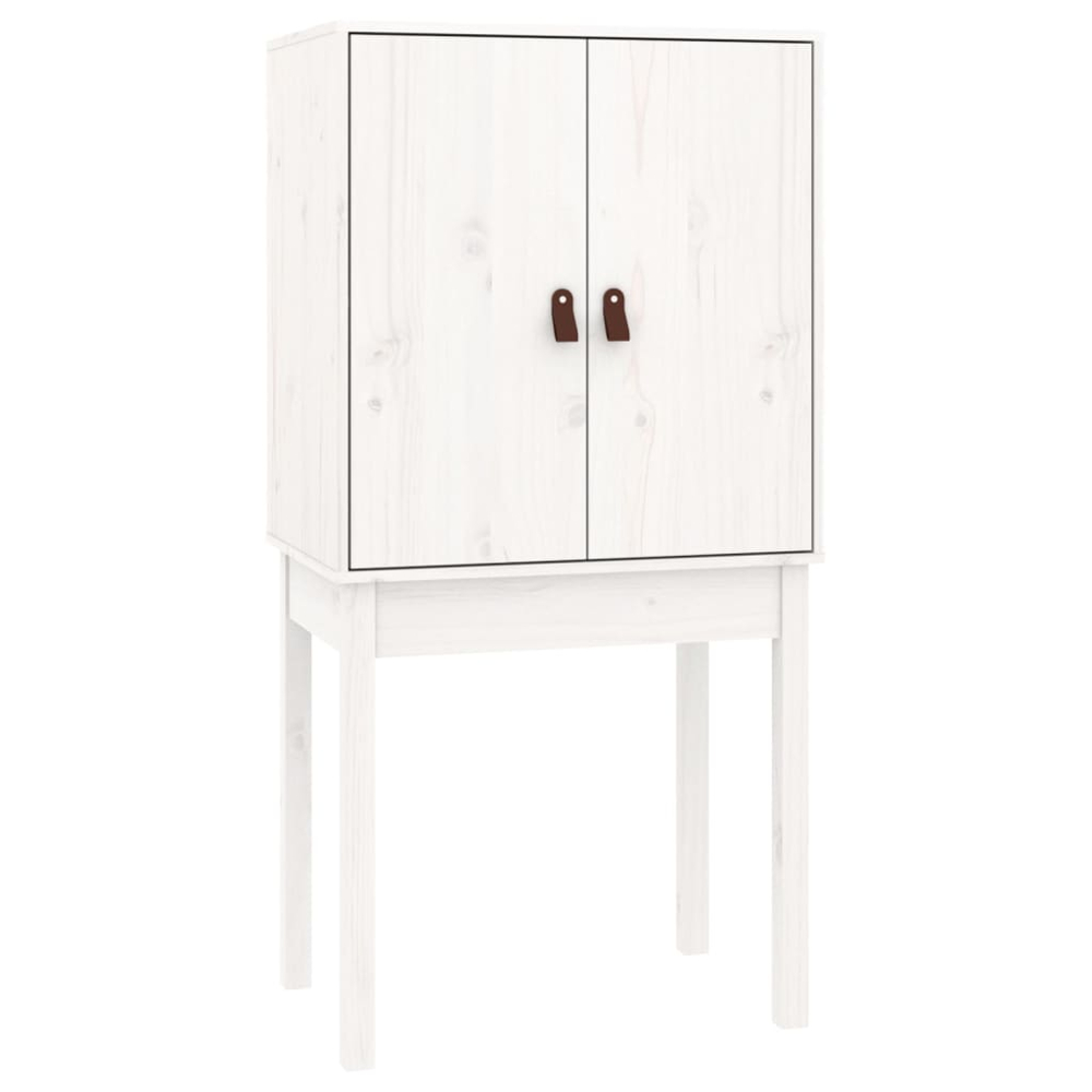 vidaXL 2 Door White Pine Wood Highboard Image 5