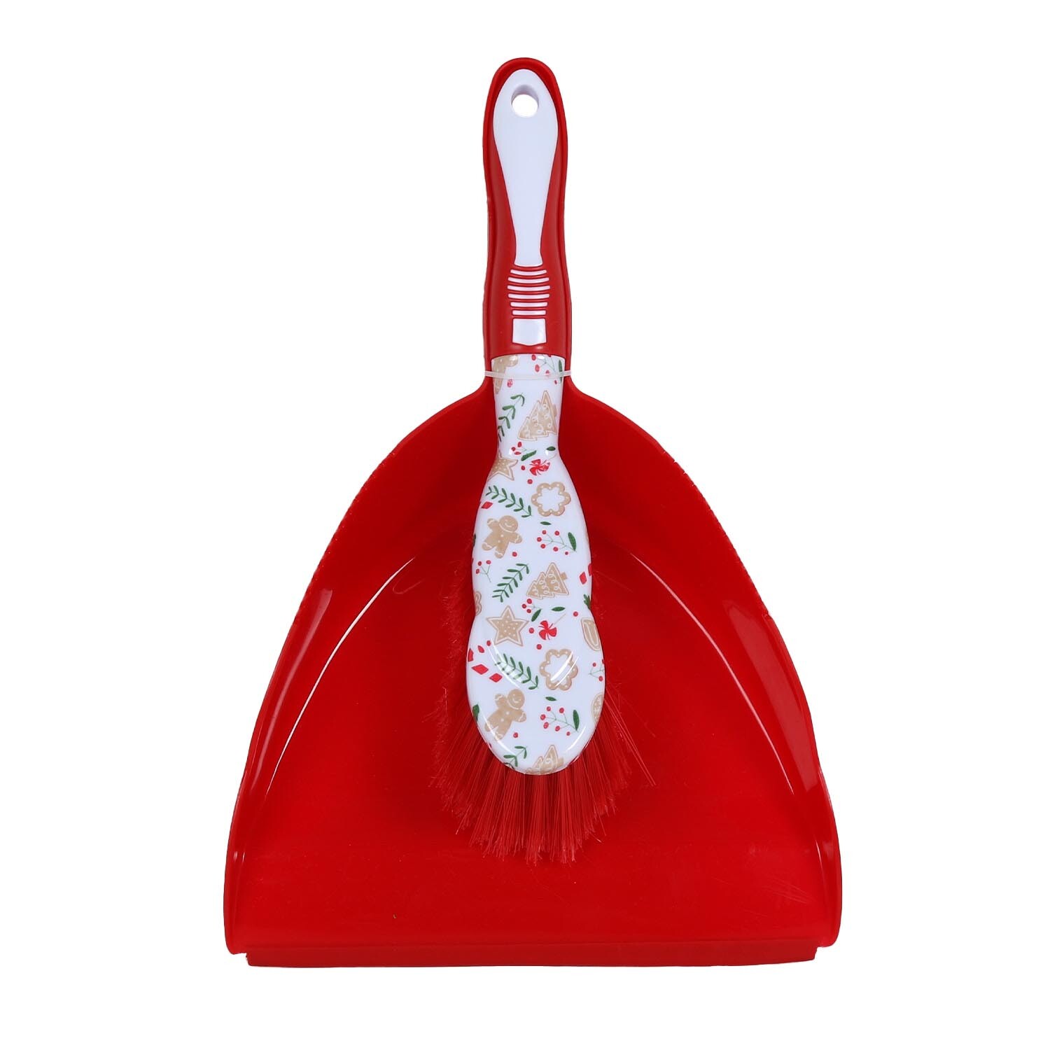 Gingerbread Dustpan & Brush - Red Image