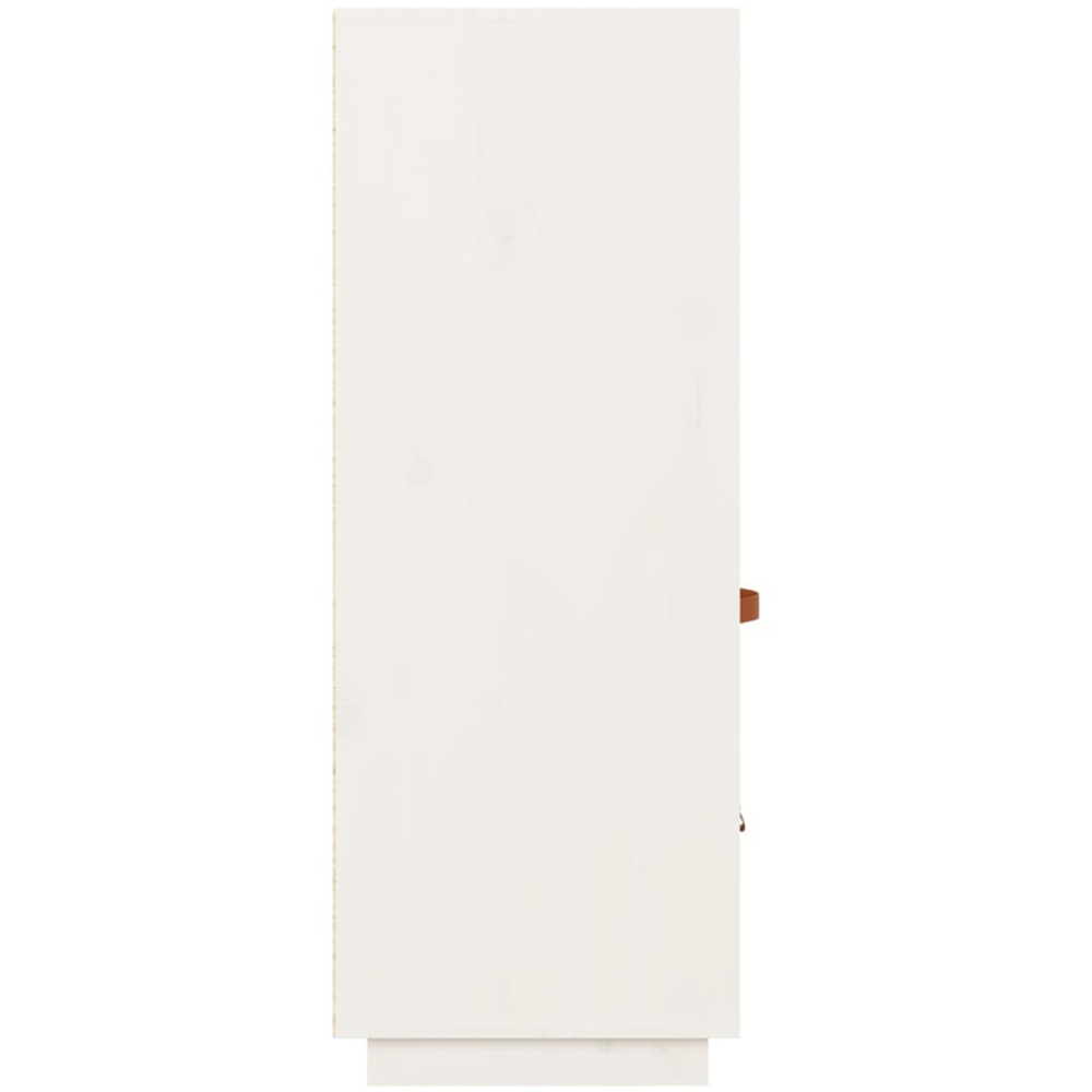 vidaXL 2 Door 2 Drawer 2 Shelf White Solid Pine Highboard Image 6