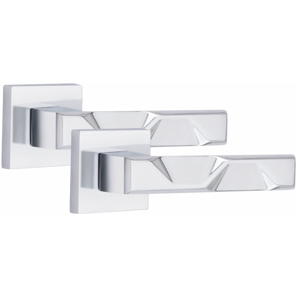 Golden Grace Polished Chrome Modern Nova Premium Door Handle Set 6 Pack Image 2