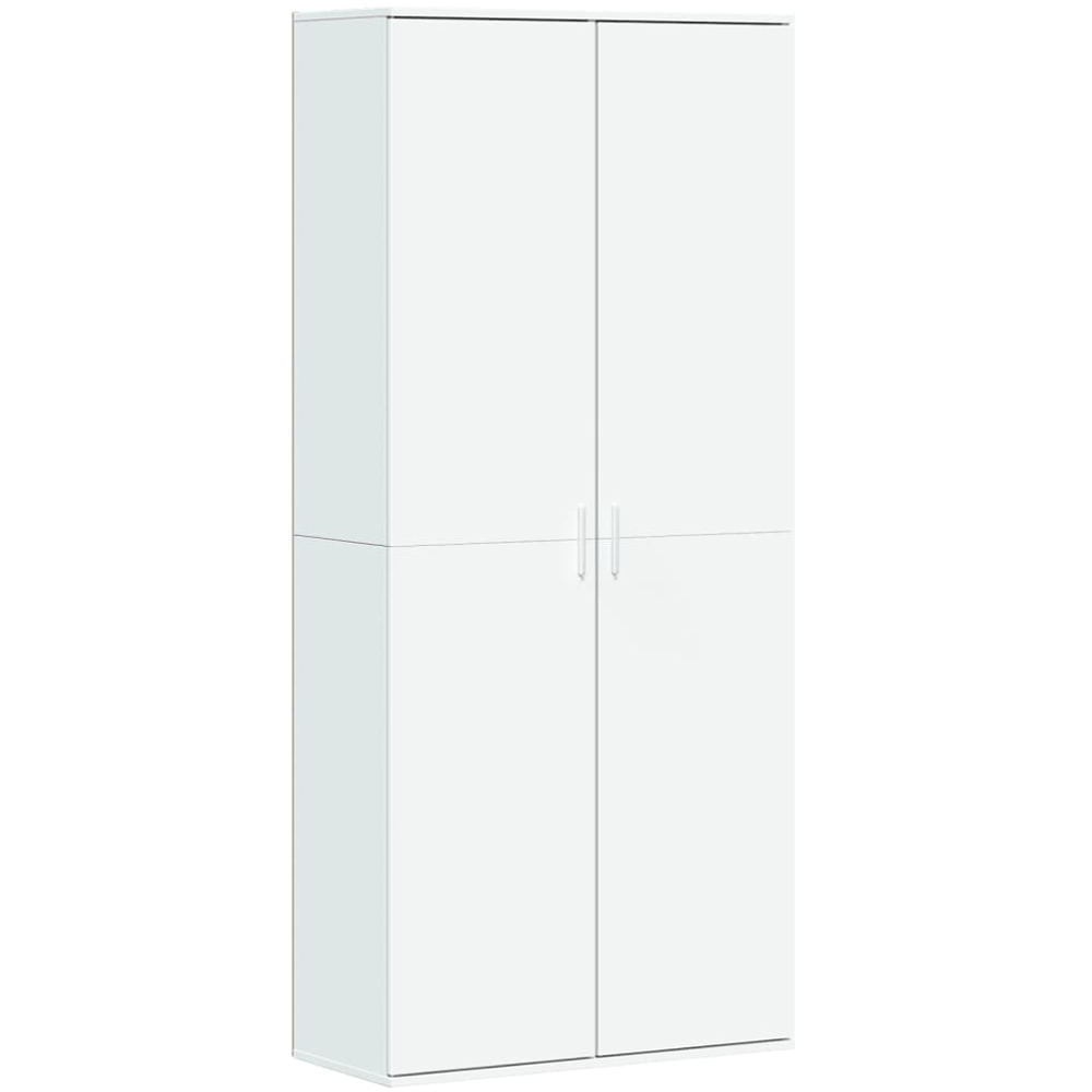 vidaXL 2 Door White Tall Highboard Image 2