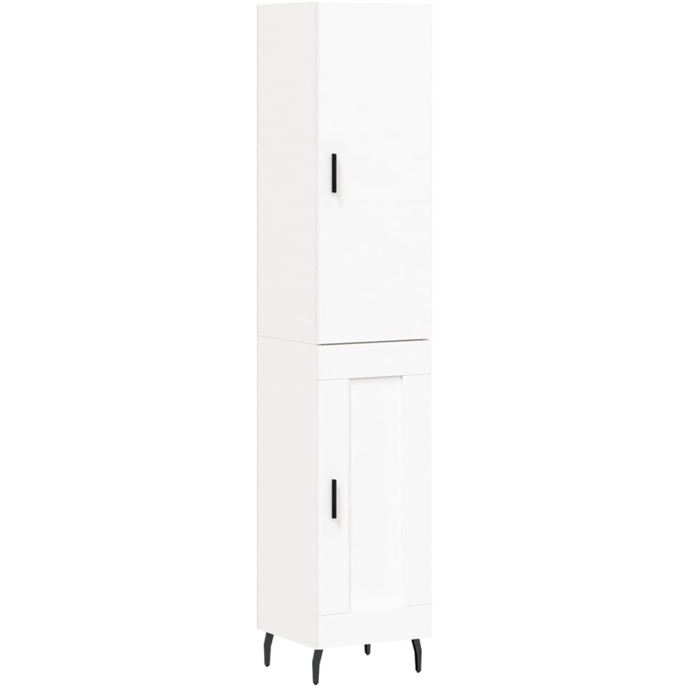 vidaXL 2 Door White Tall Highboard Image 2