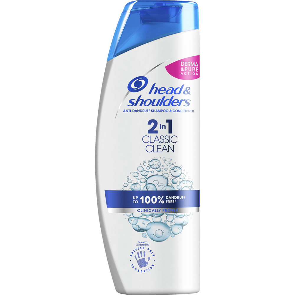 Head and Shoulders Classic Clean 2 in 1 Anti Dandruff Shampoo and Conditioner 400ml Image 1