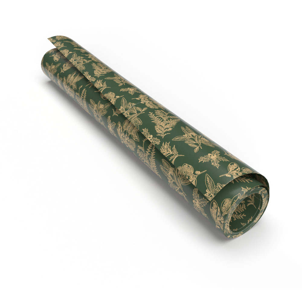 Wilko Winter Fables Foliage Roll Wrap 4m Image 1