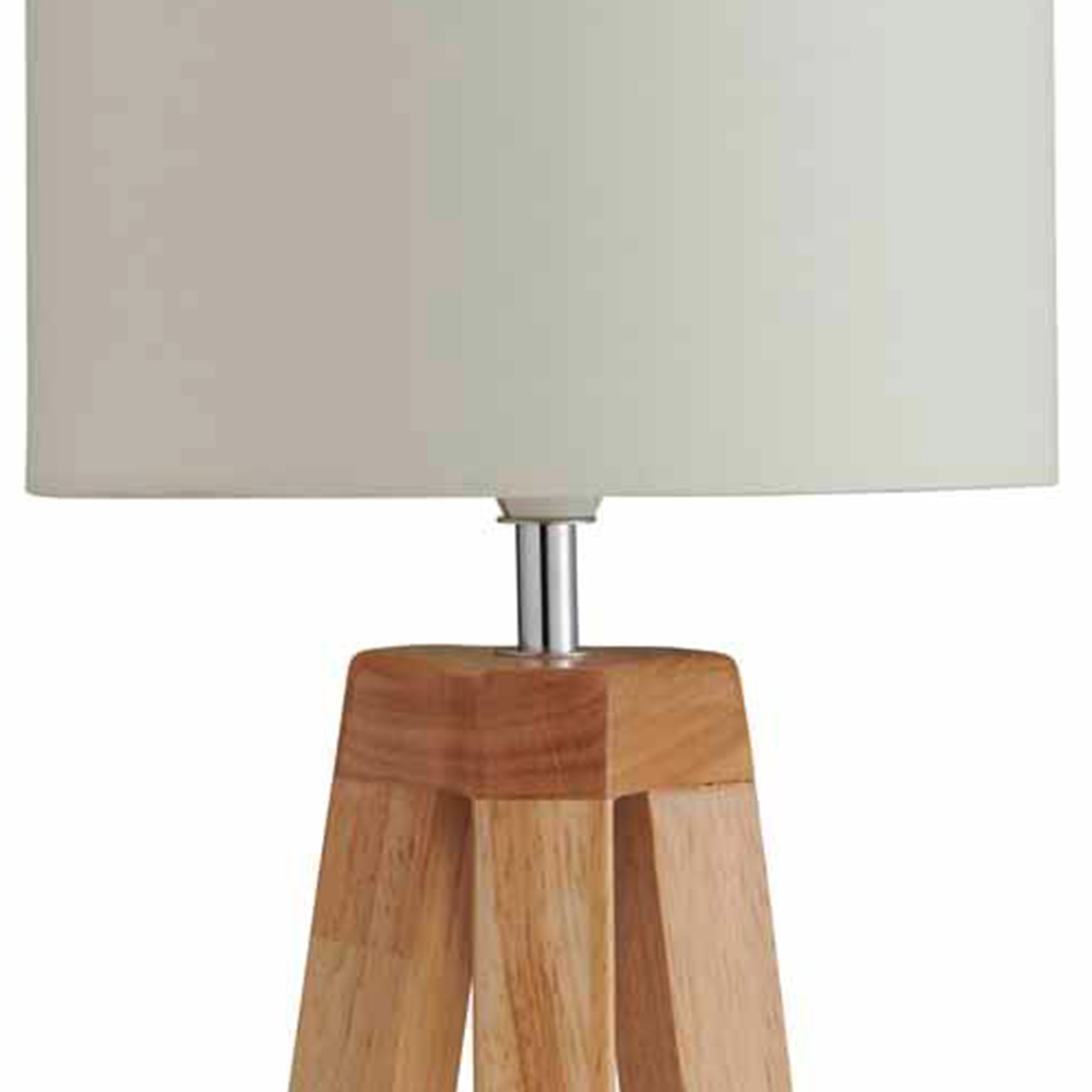 Wilko Natural Tripod Table Lamp Image 4