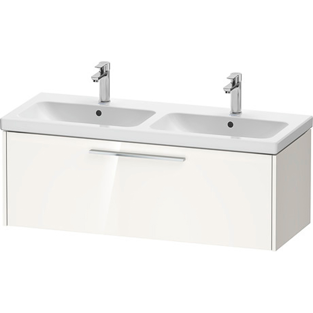 Duravit D-Code Single Drawer Gloss White Wall Hung Vanity Unit 1184 x 460mm Image 1