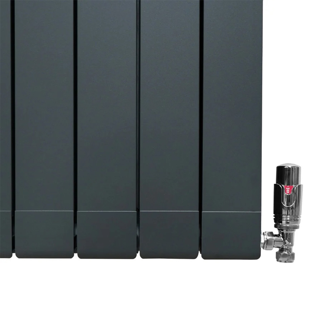 Monster Shop 5856BTU Anthracite Grey Aluminium Radiator with Valves 1800 x 315mm Image 4
