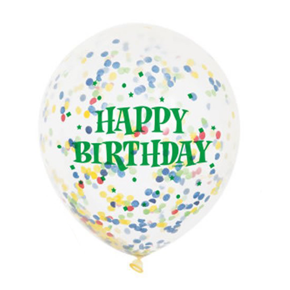 Wilko Happy Birthday Confetti Balloons 6 pack Image 3