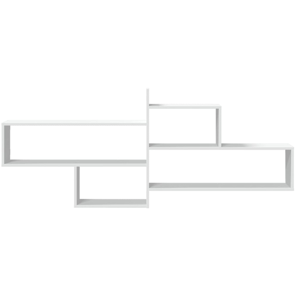 vidaXL 4 Shelf White Floating Wall Shelf Image 3