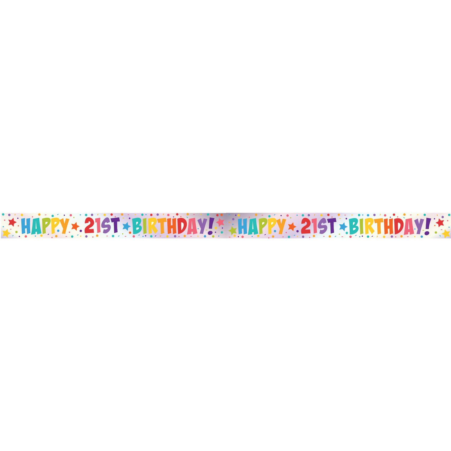 Happy Birthday Rainbow Foil Banner  - 21st Image