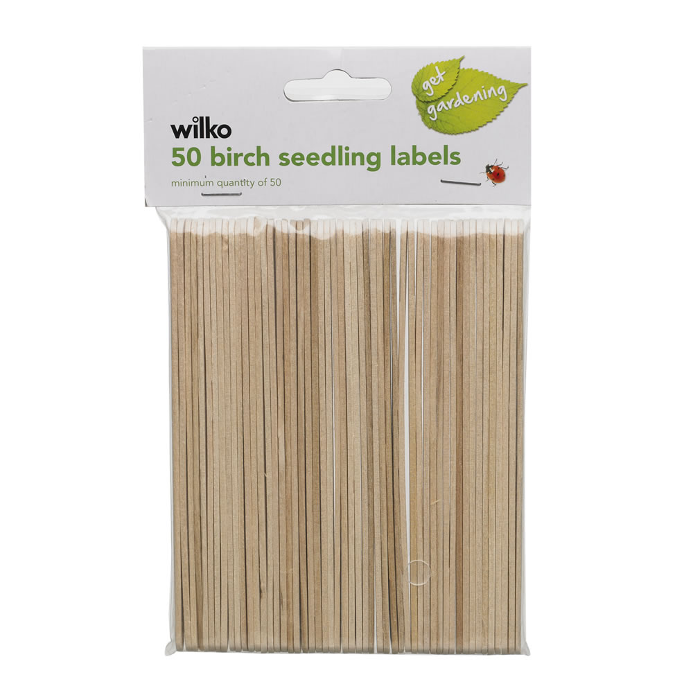 Wilko 50 Pack Birch Seedling Plant Labels Image