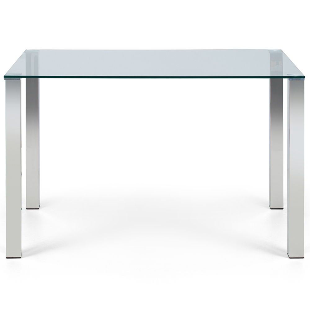 Julian Bowen 4 Seater Enzo Glass Top Dining Table Image 3