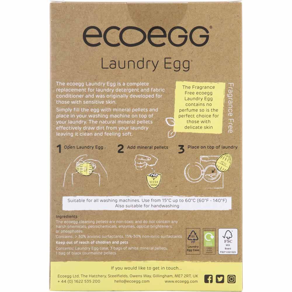 ecoegg Laundry Egg Fragrance Free 70 Washes Image 2