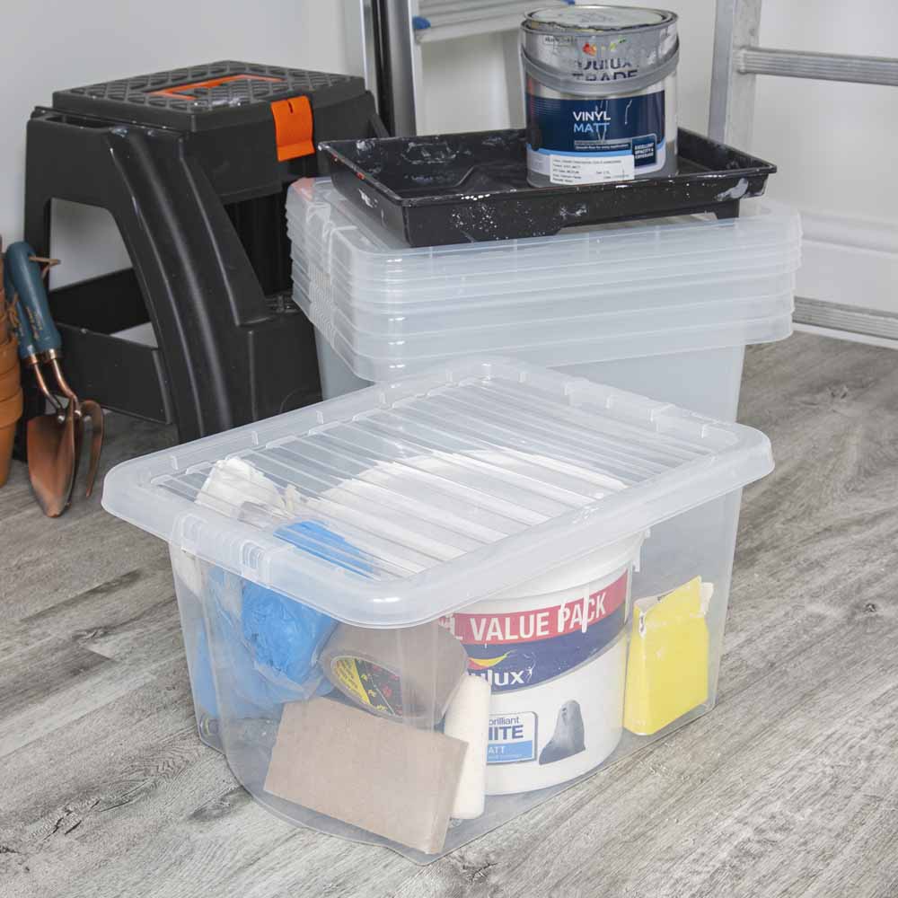 Wham 28L Crystal Storage Box and Lid 5 Pack Image 3