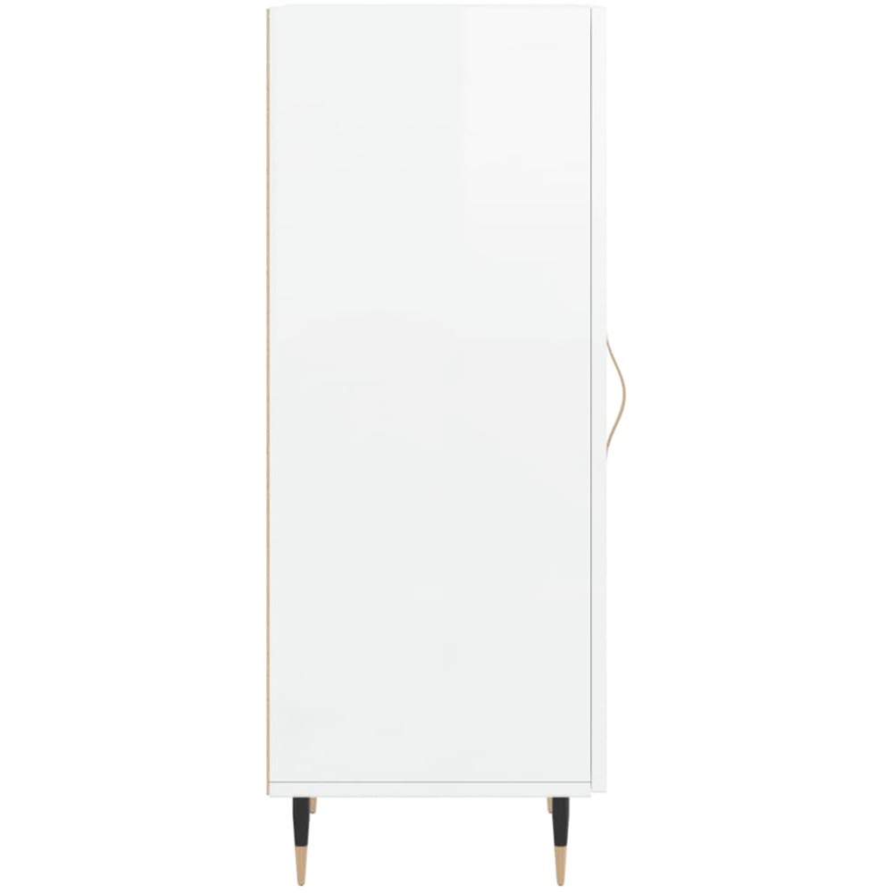 vidaXL Single Door High Gloss White Sideboard Image 7