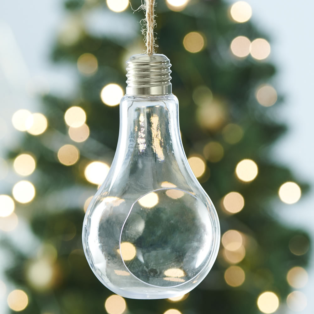 Wilko Make-Your-Own Open Light Bulb Christmas Tree Decoration Image 3