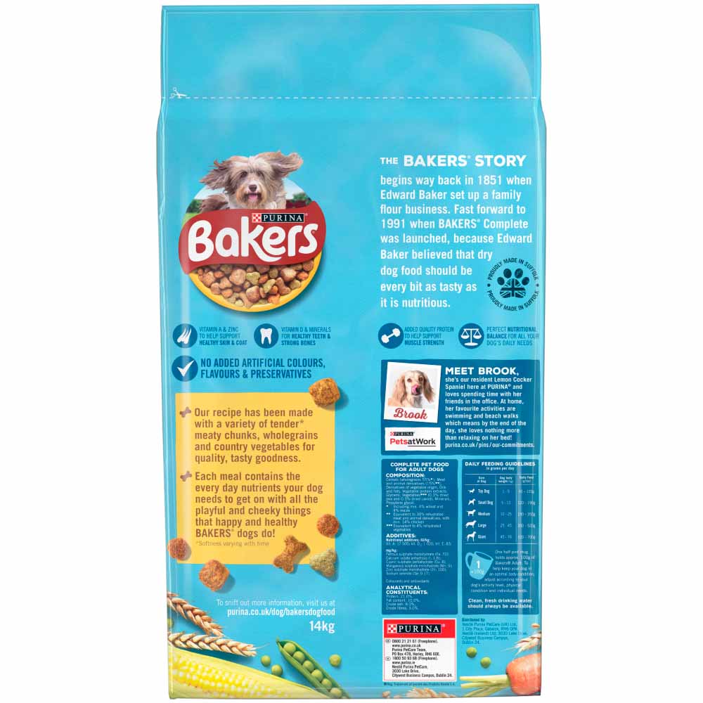 Bakers Chicken with Vegetables Dry Adult Dog Food 14kg Image 4