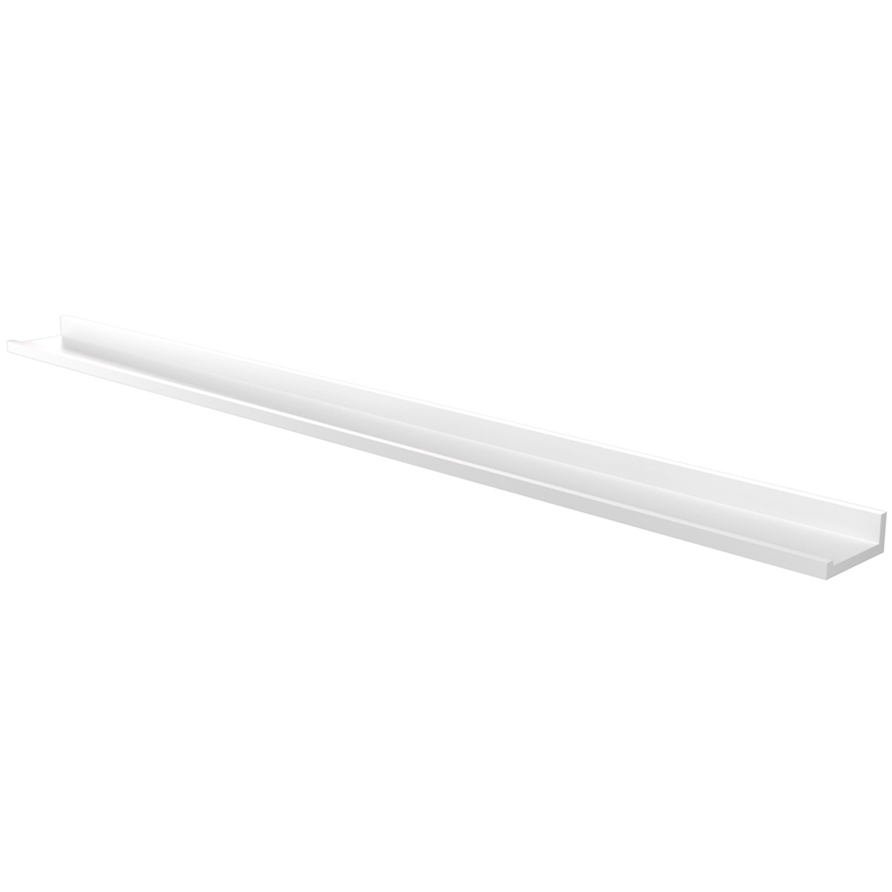 Homebase 120cm 2 Pack White Floating Photo Shelf Image 3