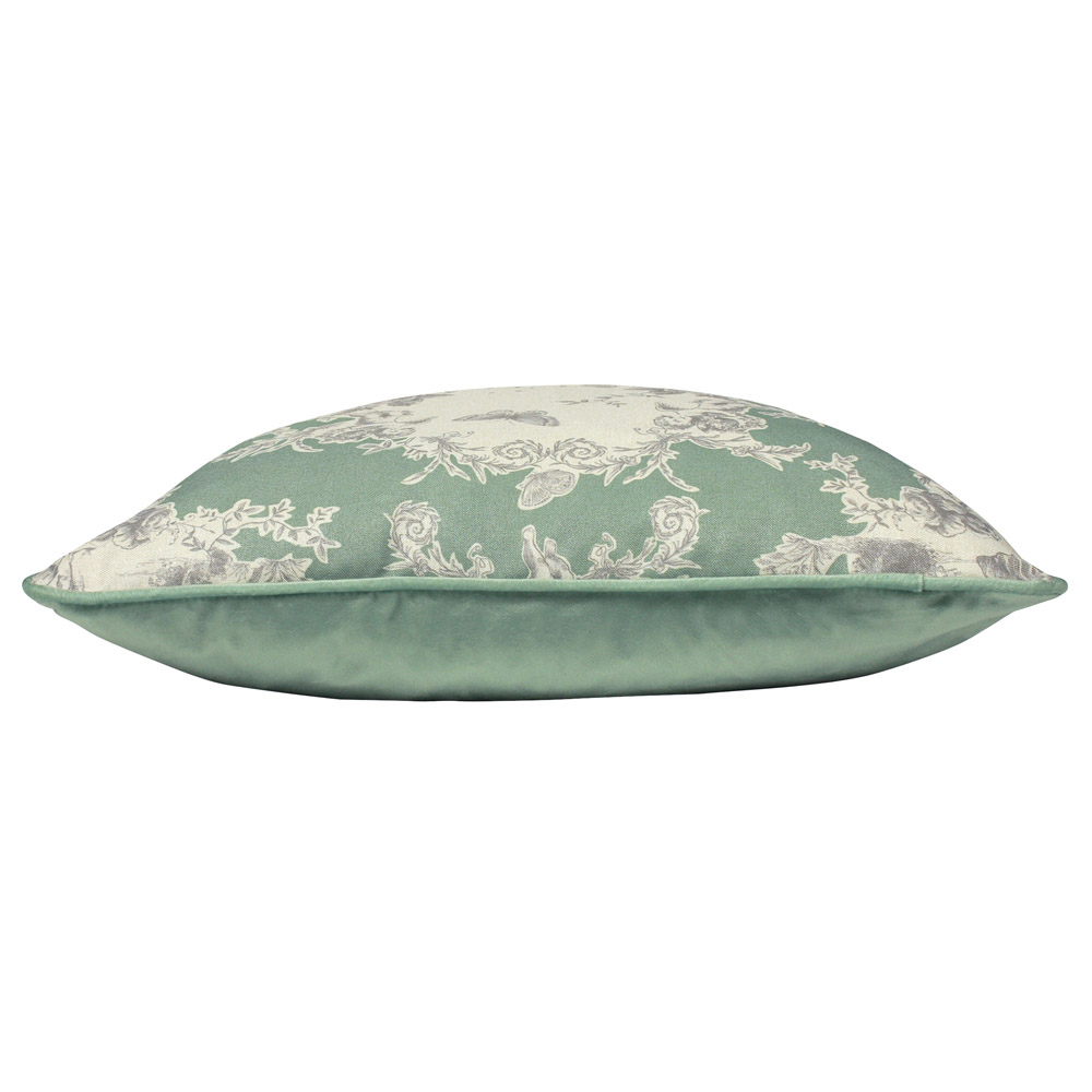 Paoletti Burford Sage Floral Cushion Image 4