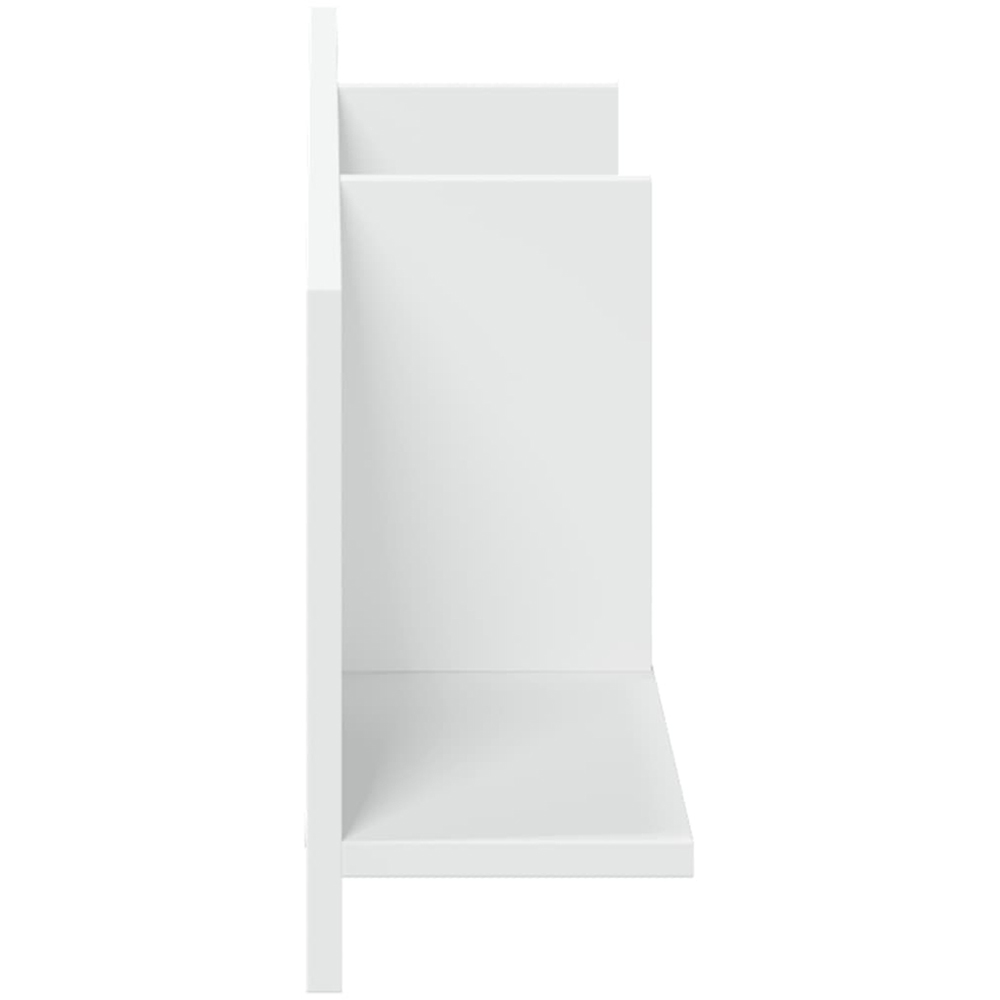 vidaXL 3 Shelf White Wall Cabinet Image 4