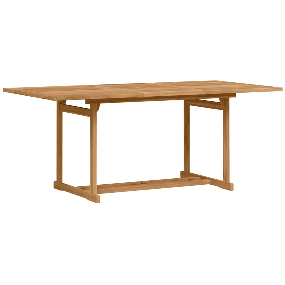 vidaXL 8 Seater Solid Teak Wood Rectangular Dining Set Brown Image 5