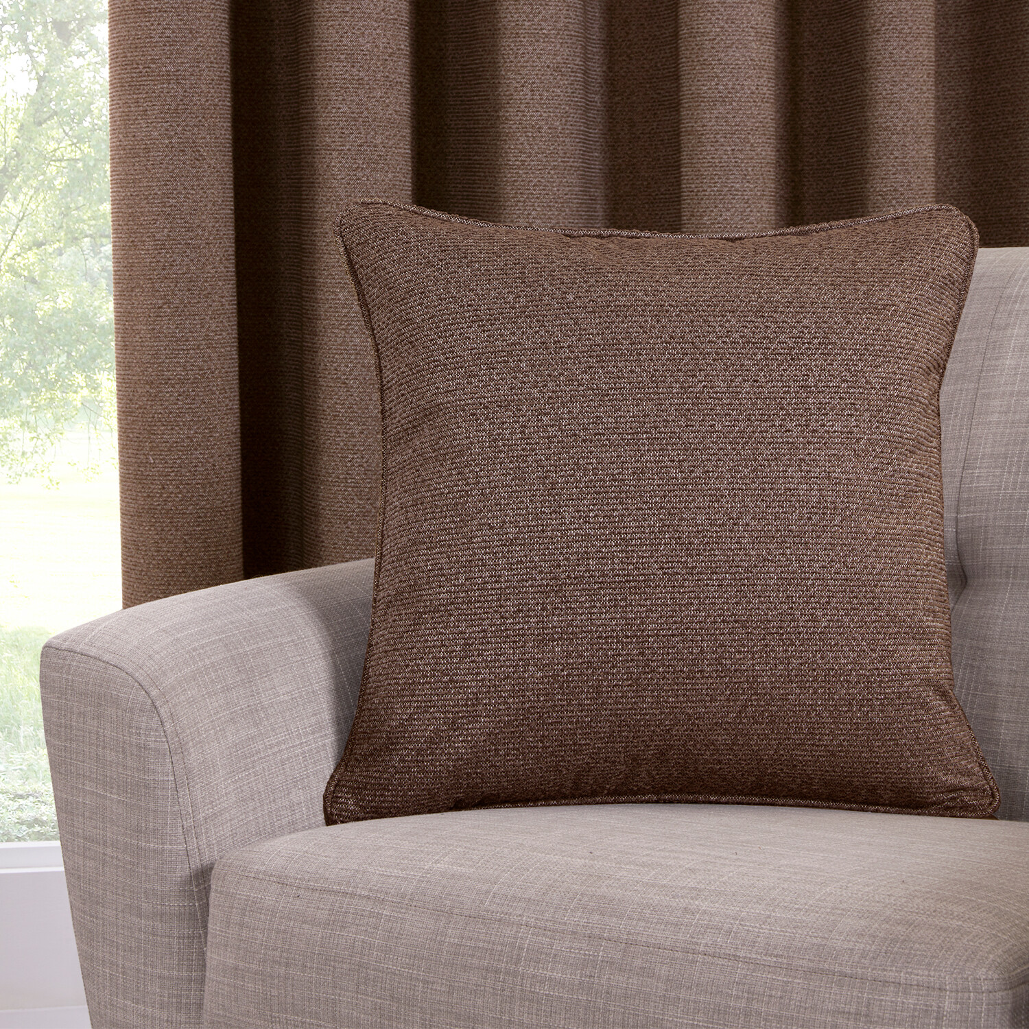 Crofton Cushion Chocolate Image 2