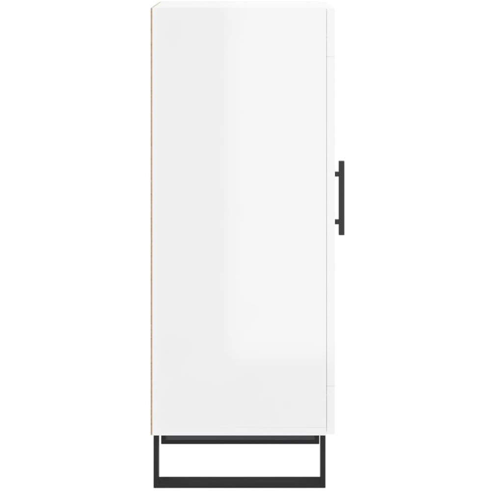 vidaXL Single Door High Gloss White Sideboard Image 7