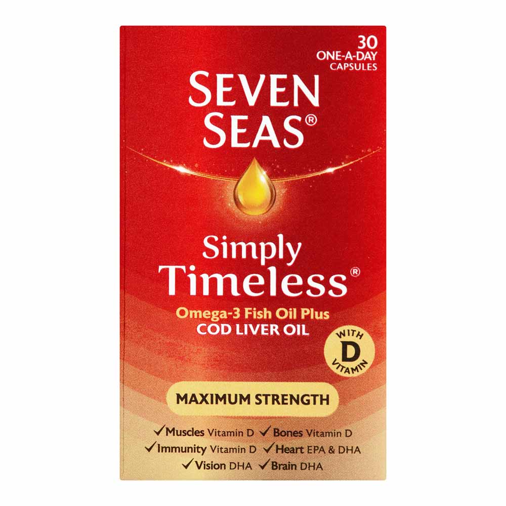 Seven Seas Extra High Strength Cod Liver Oil Capsules 30 pack Image