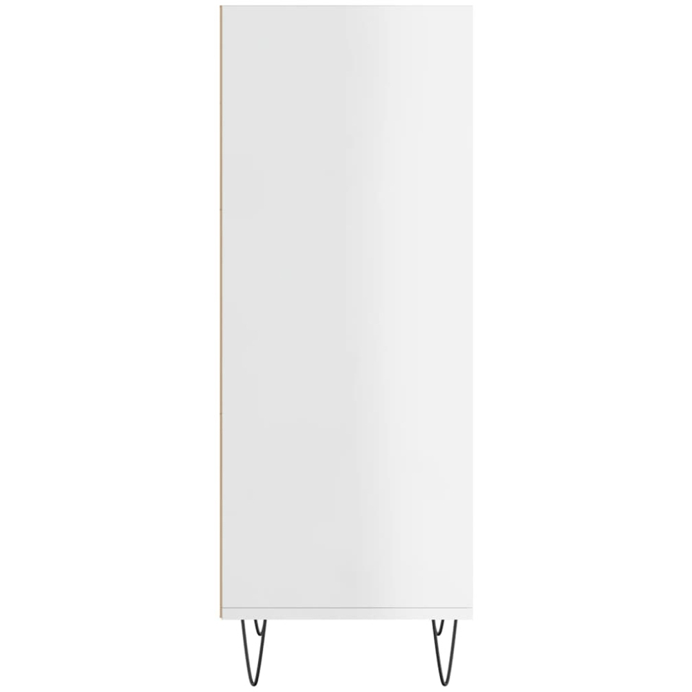 vidaXL 3 Shelf High Gloss White Sideboard Image 5