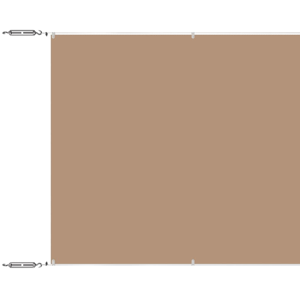 vidaXL Taupe Oxford Fabric Vertical Awning 1.4 x 8m Image 2