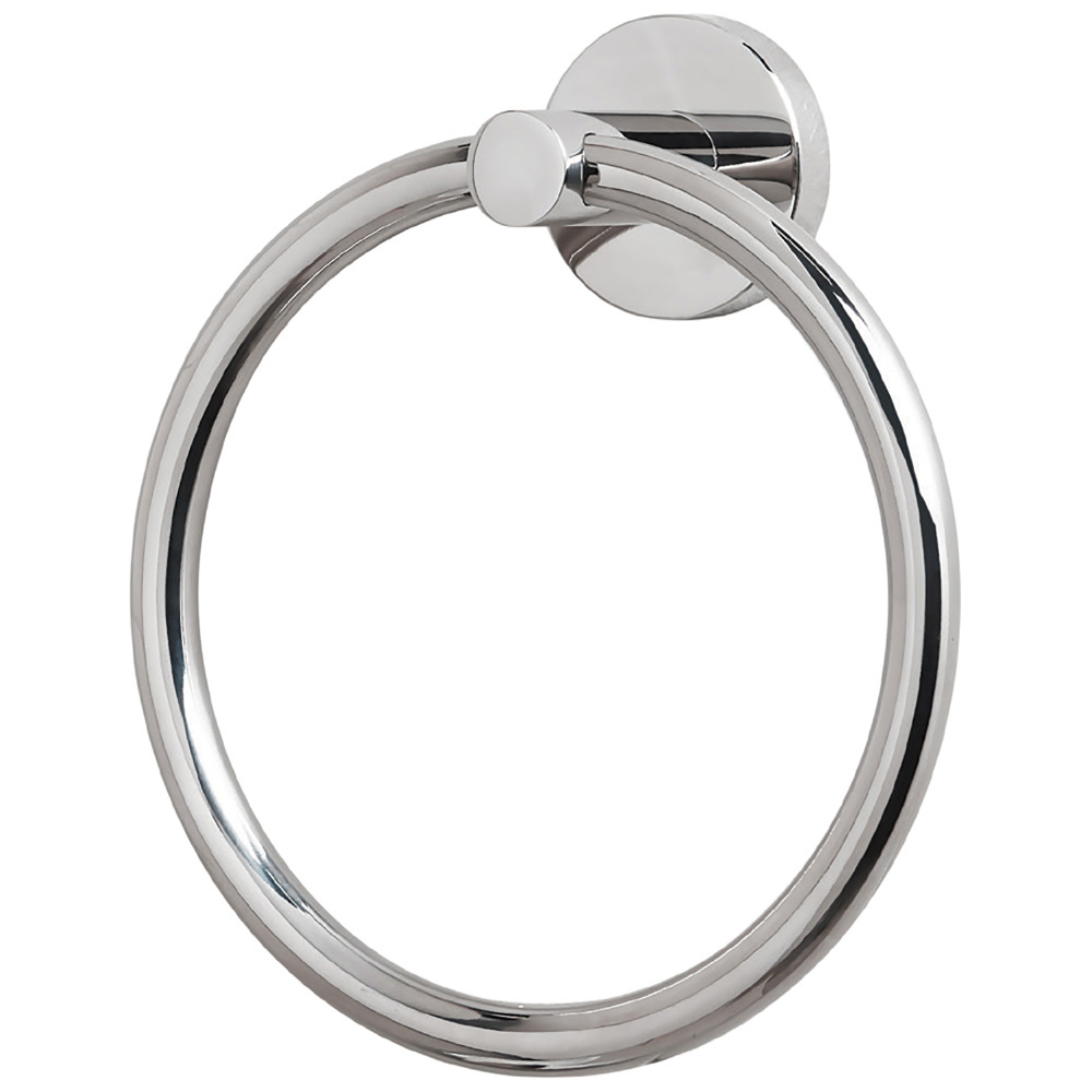 Polished Silver Towel Ring Image 1