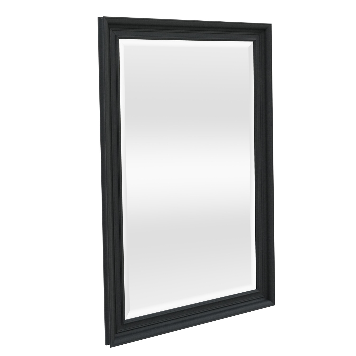Malvern Bevelled Mirror Black Image 2